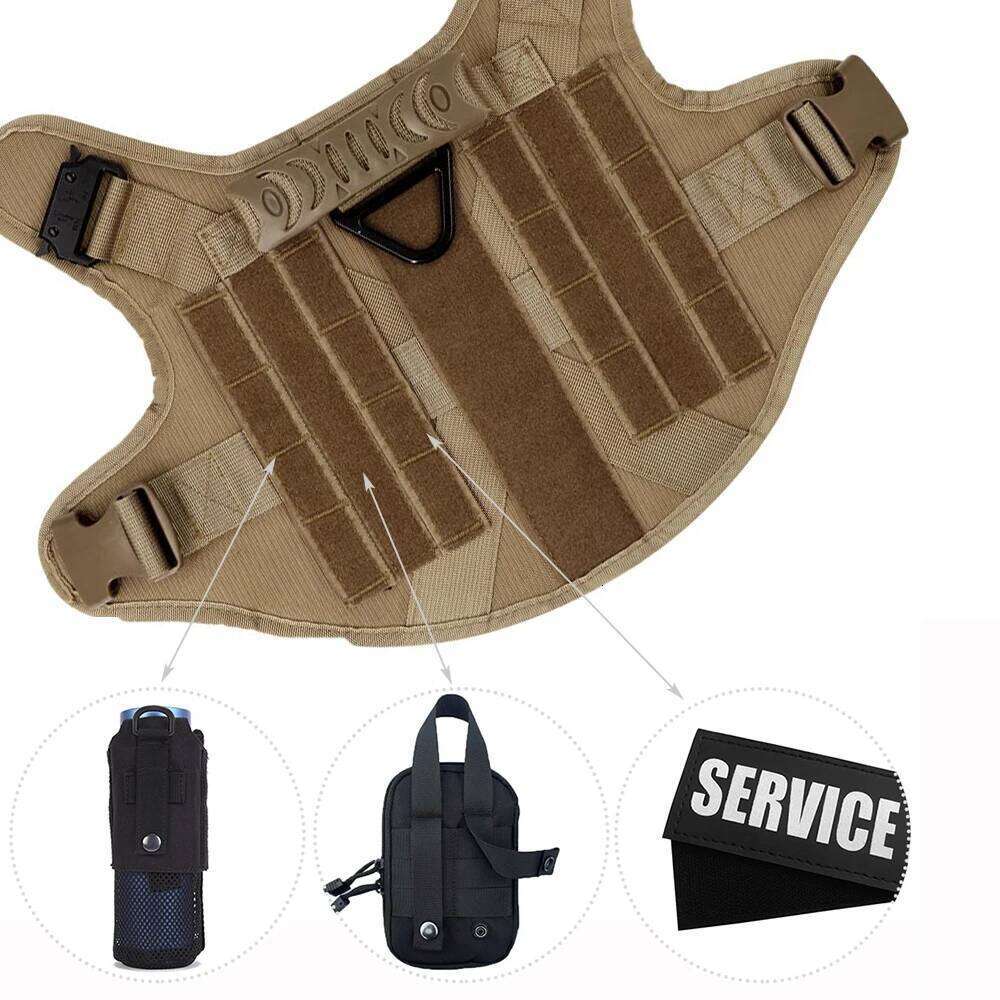 Leash Set Pet German Shepherd Malinois Training Walking Vest Dog Harness And Collar For Medium Large Dogs Bamubi