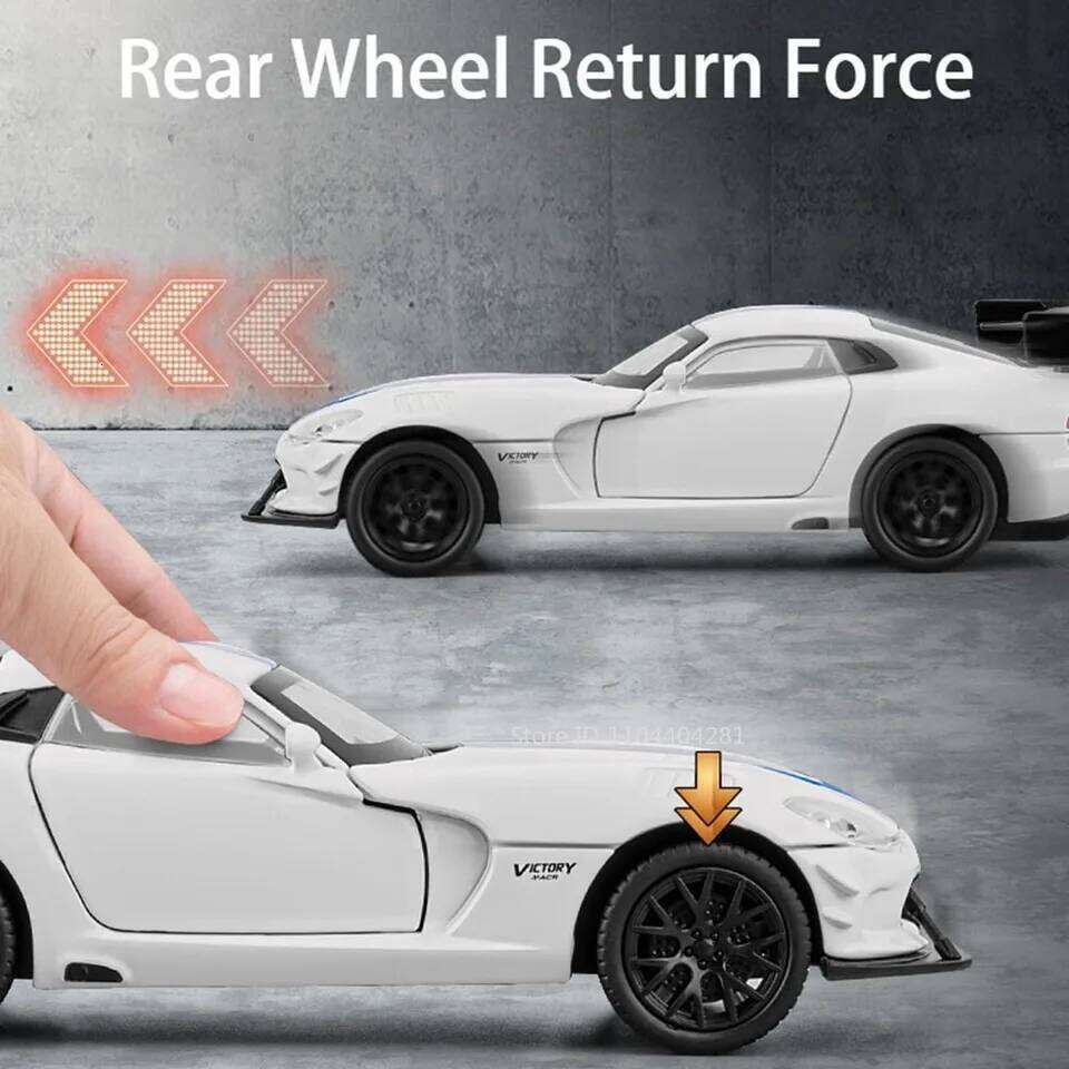 1:32 Viper Mammoth Alloy Diecast Toy Model Cars Rubber Tire Light Music Vehicle Wheel Steering Miniature Car Boy Collection Gift Z260306