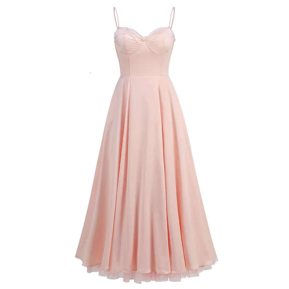 2026 Spring and Summer New European and American Designer Women's Fashion Sexy Strapless Elegant a2 Waist Mesh Fluffy Long Dress