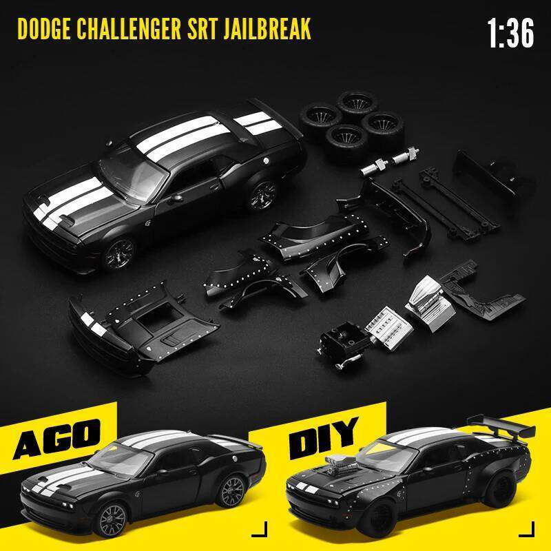 CCA MSZ 1:36 Dodge Challenger Modified Sports Replacement Model Children's and Boys' Toy Car Collection Ornament Z260306