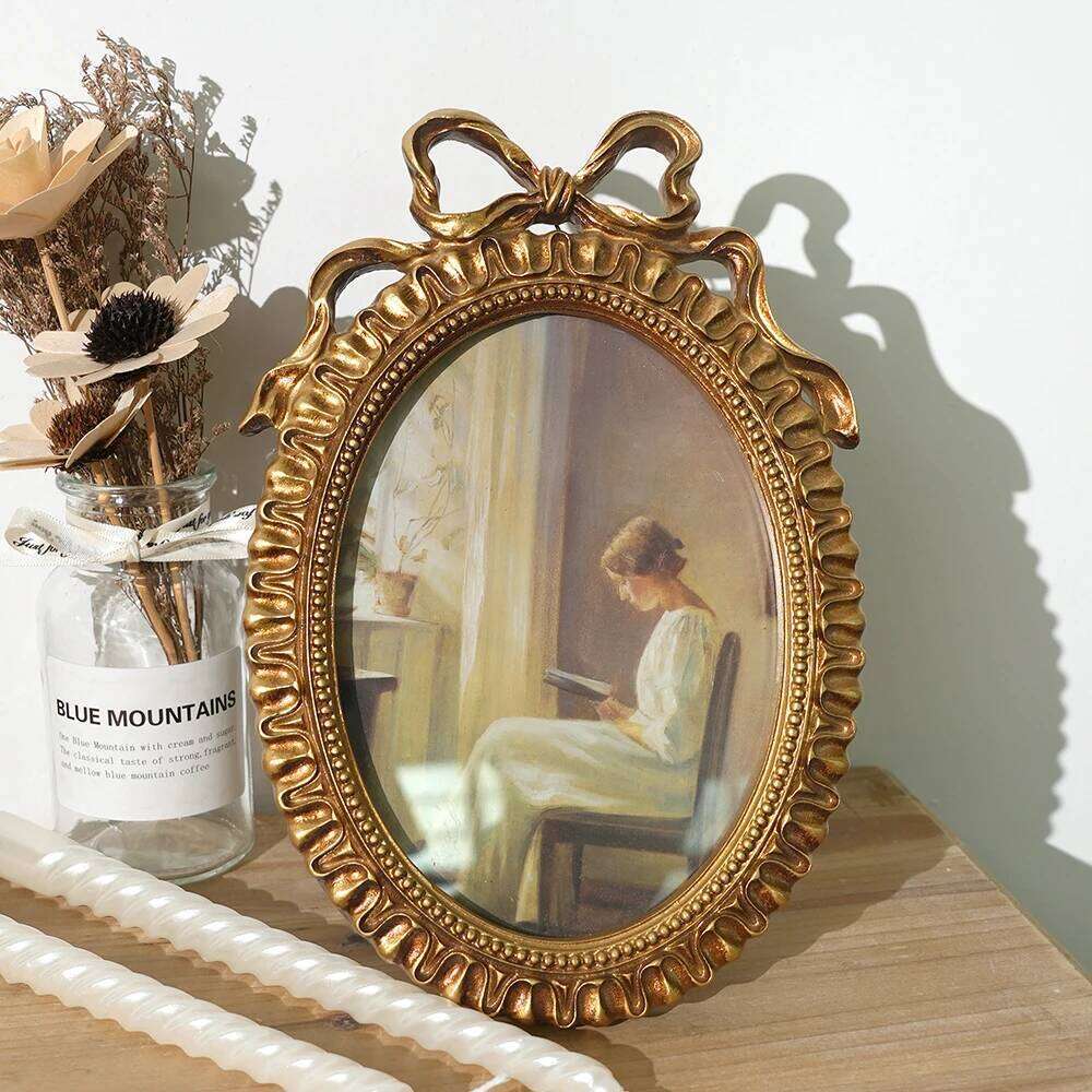 European retro living room decorative painting resin hanging background wall decoration photo frame H260306