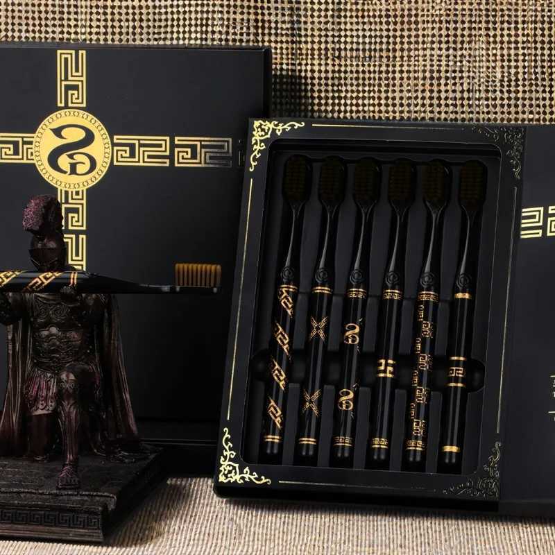 Luxury 6-Piece Toothbrush Set Soft Bristles for Gum Protection and Efficient Cleaning High-End Fashion Choice for Men and WomenT260307