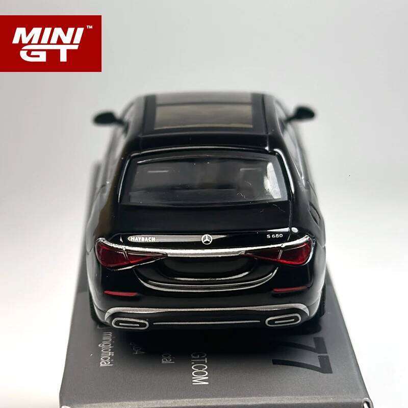 MINIGT 1:64 Mercedes Maybach S680 Black alloy car Model 977 Z260306