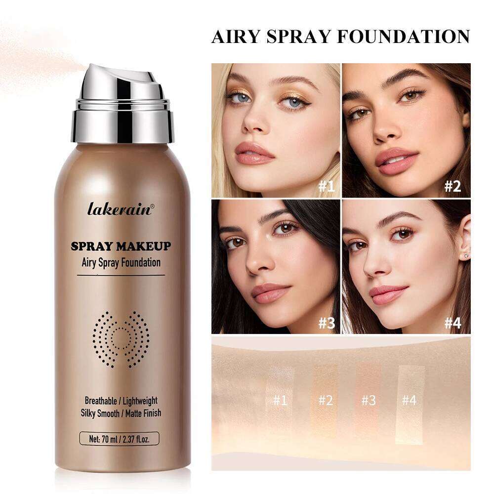 Makeup Natural Lightweight Breathable Matte Finish Moisturizing Waterproof Long-lasting Women Foundation Spray 26L0306