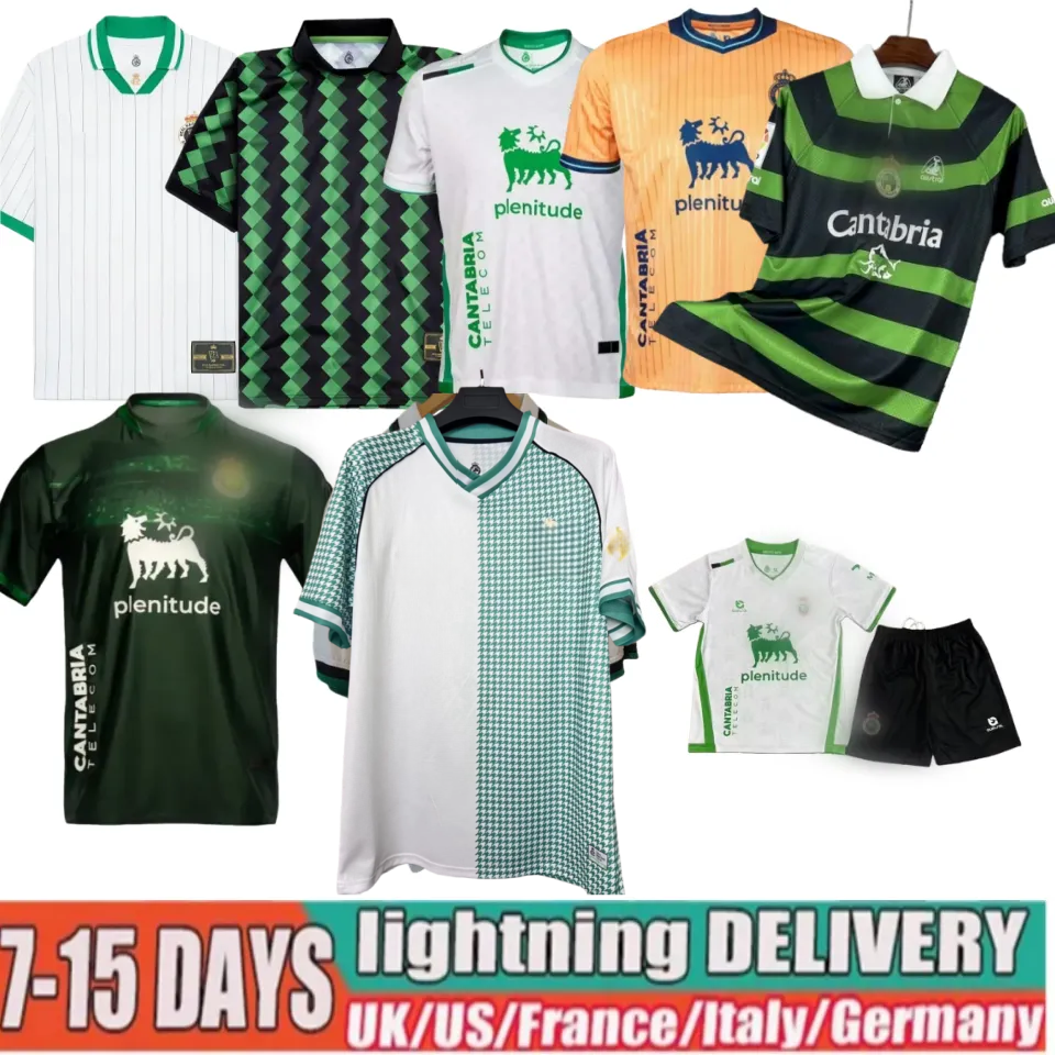 Racing de Santander 112th Anniversary Camiseta Futbol Vintage 2024 25 Football Shirt Men Home Away Third Tops 99 00 Soccer Jersey Trikot
