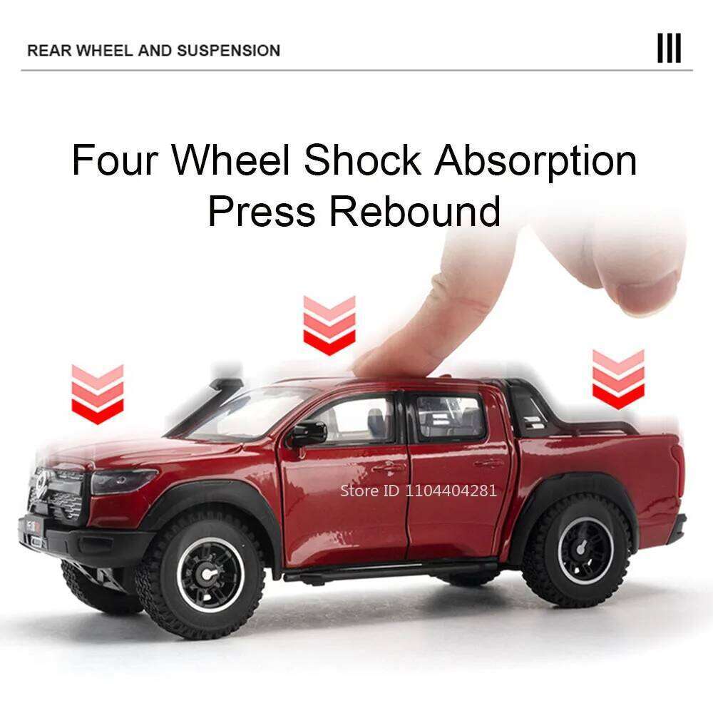1:24 GWM POER Models Haval X-DOG Alloy Diecast Cars Toys Sound Light Pull Back Ornaments Miniature Vehices Collect Holiday Gifts Z260307