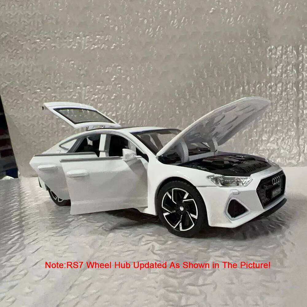 1:32 A8 RS7 Toy Alloy Diecast Car Doors Opened with Sound Light Front Wheel Steering Miniature Model Perfect Birthday Gift Z260306