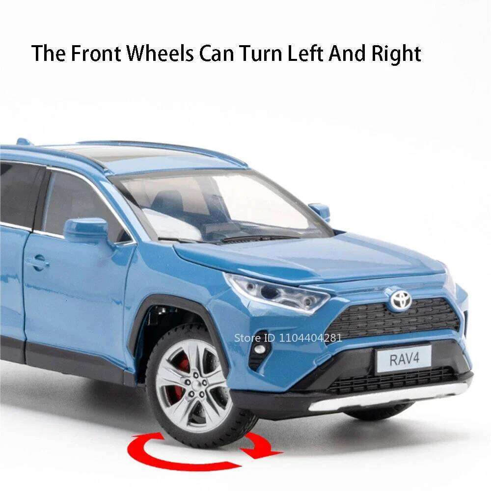 1:24 RAV4 LAND CRUISER LC80 Model Toy Diecast Alloy Car Doors Opened Sound Light Pull Back Miniature Vehices Boy's Birthday Gift Z260307