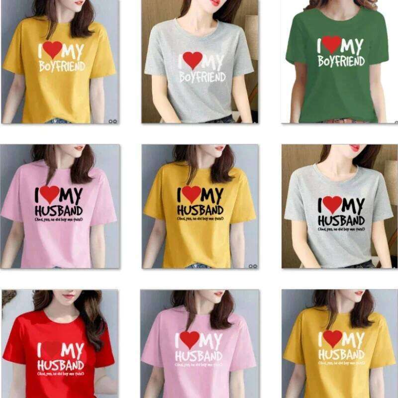 I Love My Husband Boyfriend WOMENS T-SHIRT Birthday Girlfriend Wife Partner Funny Kawaii Clothes Oversized T Shirt Tops Tee XJ260306