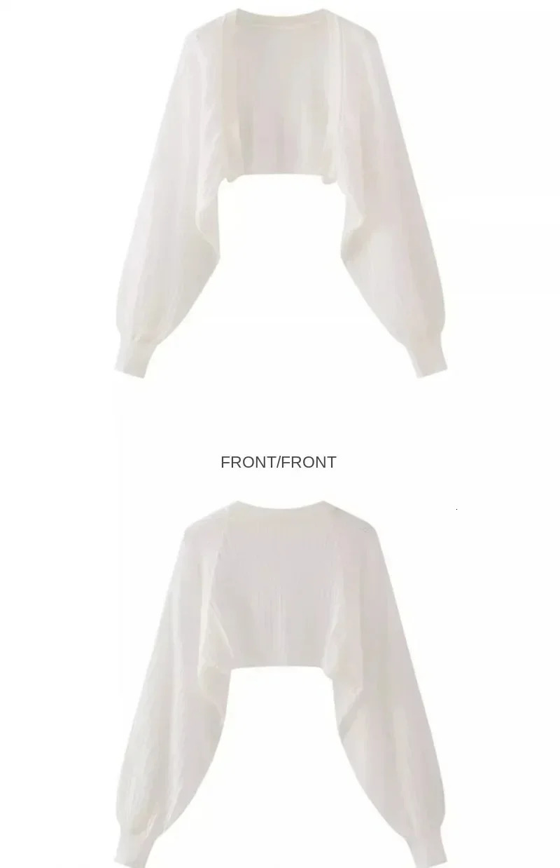 Hollowout Longsleeved Knitted Cardigan Top Womens Summer Thin Jacket Vest Dress Shawl Worn Over A Shirt 260306