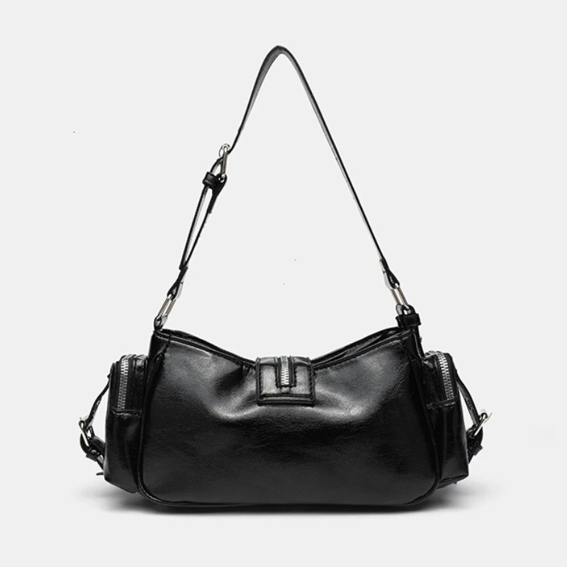Womens Y2k Punk Vintage Shoulder Purse PU Leather Gothic Rivet Handbag Waist Bag Black Cross Body Bags with Spikes 260303