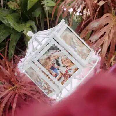 Custom Double-sided Rotating Photo Frame Picture with Pictures Digital Abs Carousel H260306