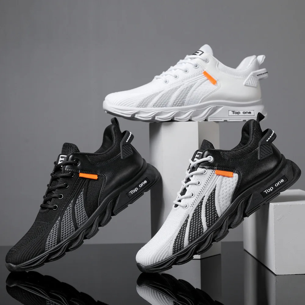Fashion Men Sneakers Mesh Casual Shoes Lac-up Men Shoes Lightweight Vulcanize Shoes Walking Sneakers Zapatillas Hombre 260228