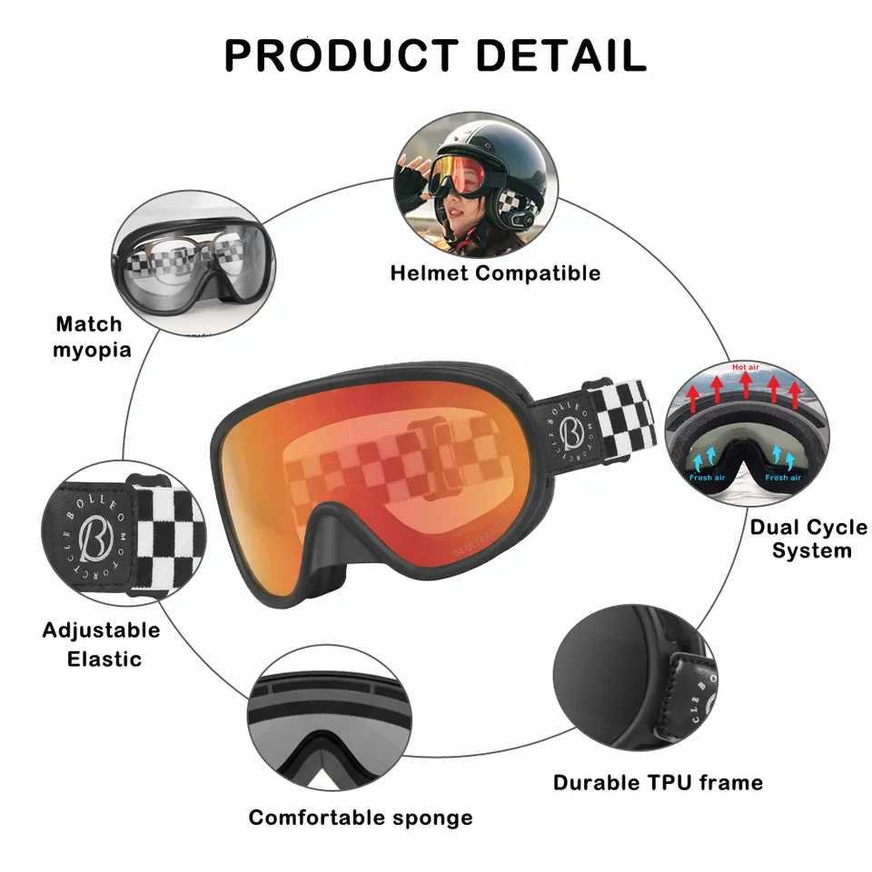 Photochromic Motocross glasses for Men UV400 Protection Dirt Bike ATV Motorcycle Goggles Dual-Cycle Defogging Racing Goggles S260304