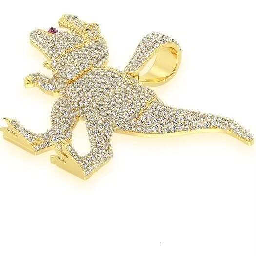 Customized Stylist 925 Silver Hip Hop Moissanite Diamond Pendant VVS with Dinosaur Designed Jewelry