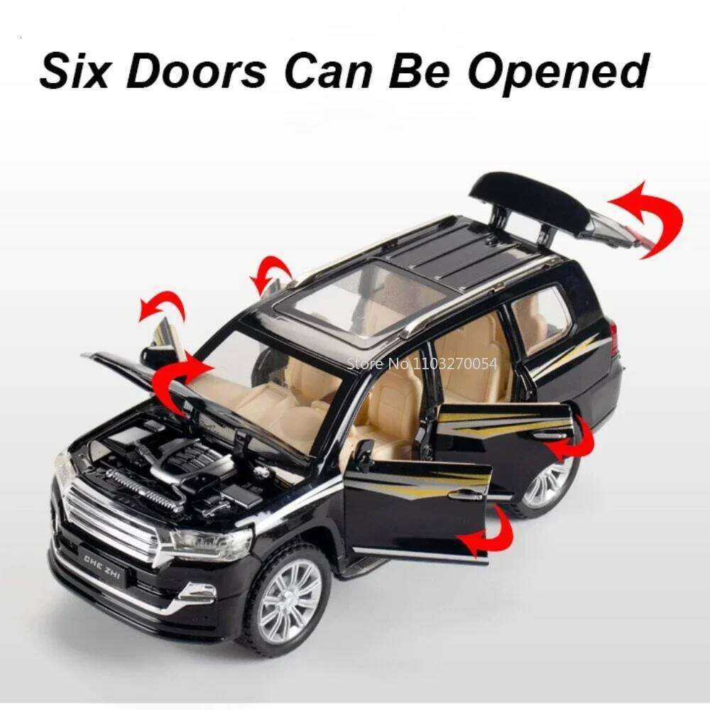 1:24 Land Cruiser LC300 Alloy Diecast Model Toys Car Sound Light Pull Back Doors Opened Miniature Vehice for Kids Festival Gifts Z260307