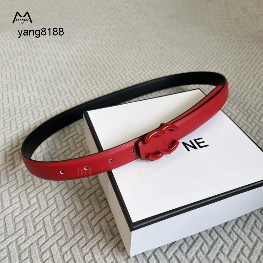 2026 Designer Luxury buckle thin 95115cm Classic belts woman h Size Red White belt 25cm Color Br chanels chanelbelts cc channel channelbelt 16JM