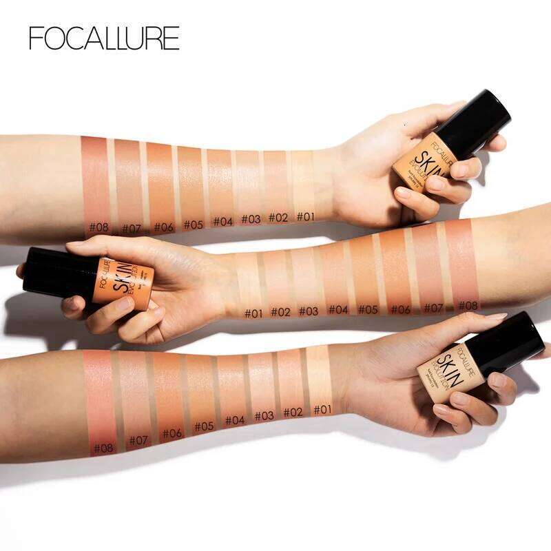FOCALLURE Face Liquid Oil Control Moisturizer Full Coverage Concealer Matte Primer Base Cream Foundation Makeup 26L0306