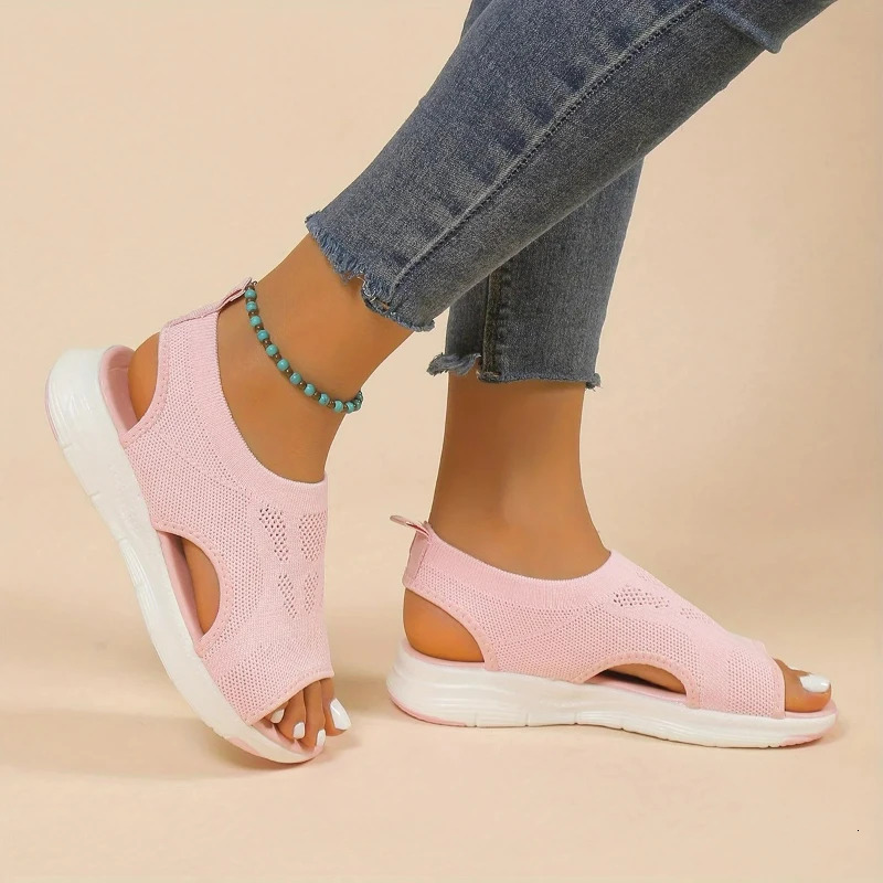 Women Summer Shoes Mesh Sandals Platform Beach Sandals Open Toe Wedge Sandals Roman Sandal Light Women Casual Sneakers 260306