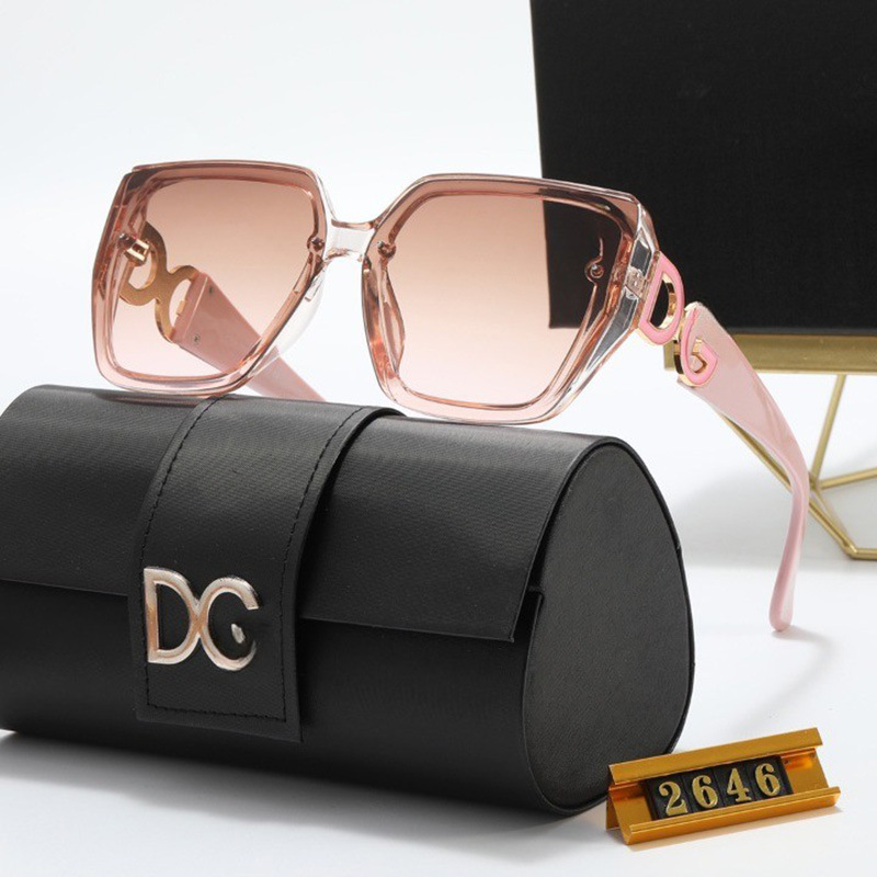 High quality fashionable large frame DG women's sunglasses trendy sunglasses retro street photography semi-circular glasses wholesale
