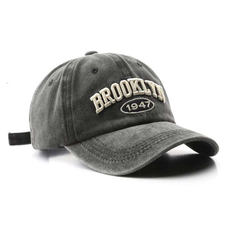 Retro brooklyn Letter Embroidery Baseball Caps Spring Summer Men Women Cotton Adjustable Casual Hat Hip Hop Streetwear Sun Hats Y260304