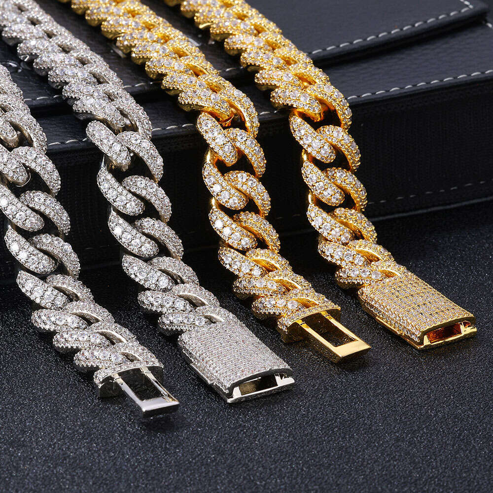 European and American cross-border hip-hop bubble Cuban chain zircon men's bracelet, high-quality full-diamond jewelry, trendy accessories wholes