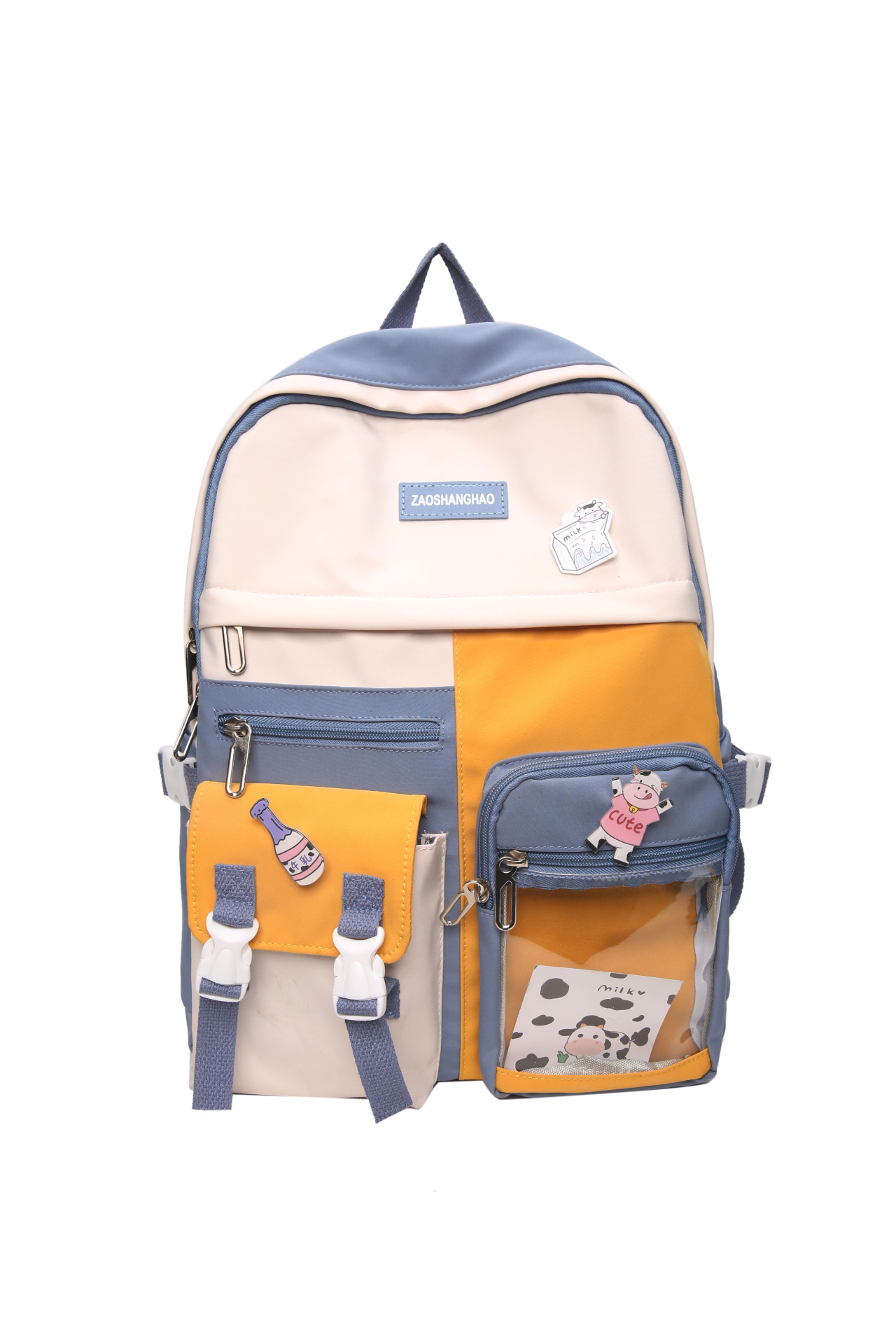 Buy new fashion womens backpack with large capacity and dual color design 220815