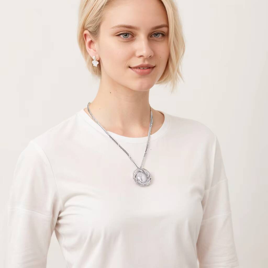 Creative Flower Twist Cross Micro-Inlaid Gold-plated Copper Zircon Necklace Trendy European Personalized Hip-Hop Pendant
