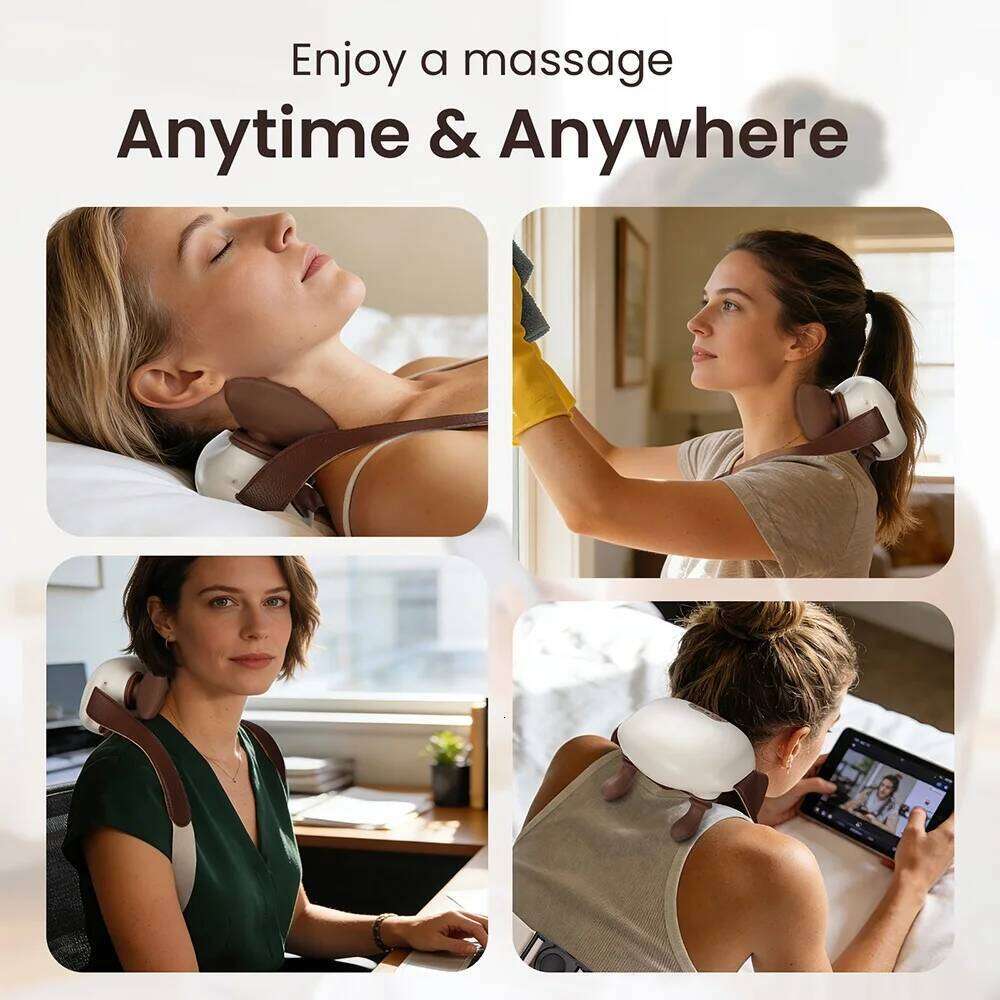 Electric Muscle Massager Wireless Shoulder And Back Kneading Massage Shawl Neck masajeador Relax Pain Relief 26Y0307