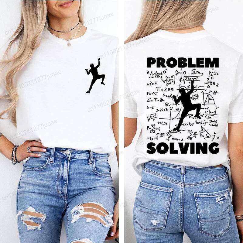 Print Sports Fashion Casual Short Sleeve T-shirt Problem Solving Math. Rock Climbing Graphic Tshirts Women Clothes T Shirt XJ260306 XJ260306
