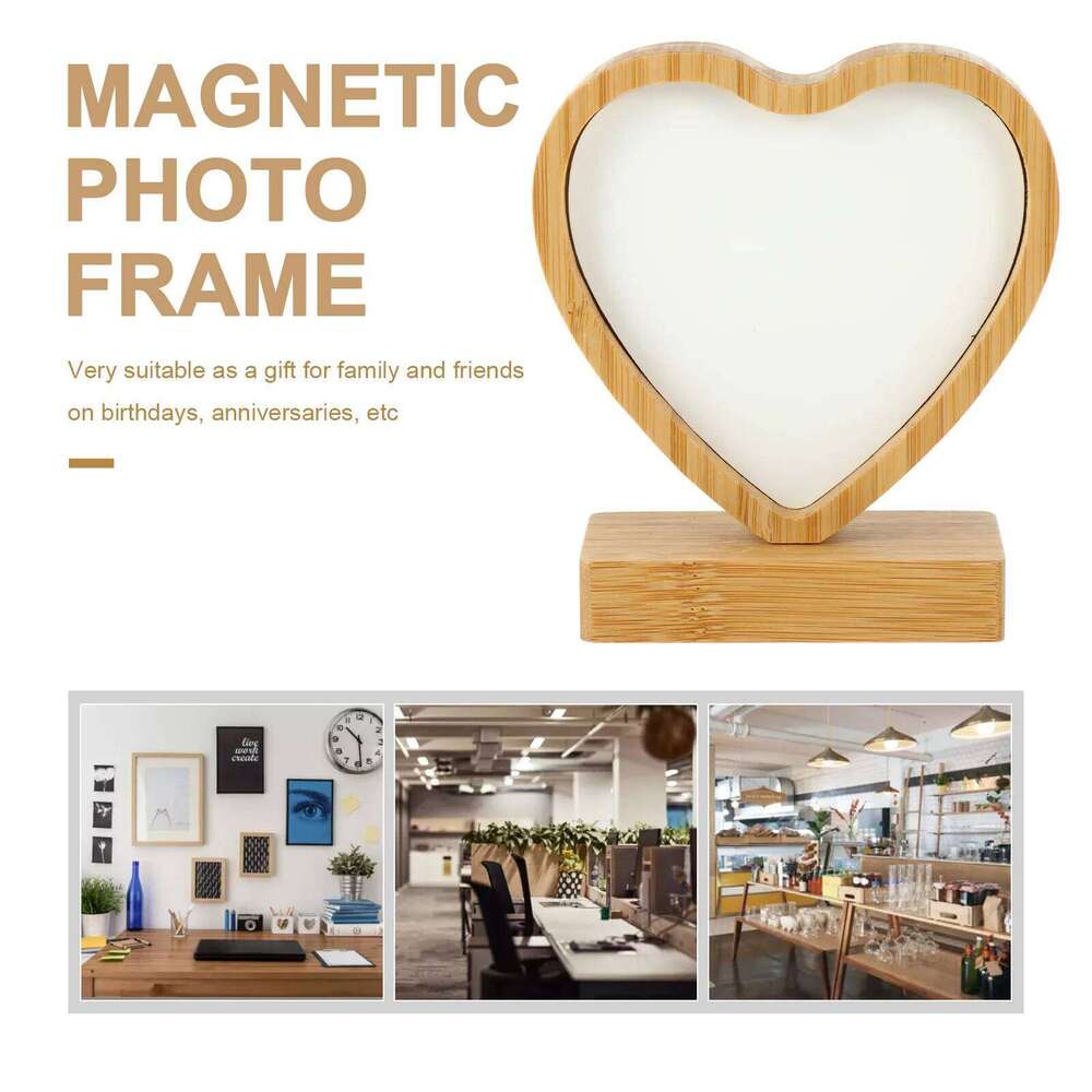 1Pcs Heart Shaped Photo Frame Decorative Art Display Stand for Desktop Home Office Birthday Anniversary Gift Unique Multipurpose H260306