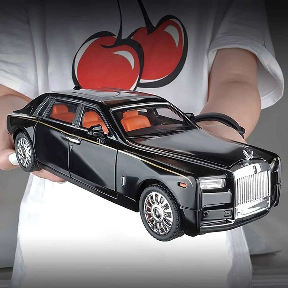 1:18 Rolls-Royce Phantom Car, Zinc Alloy Pull Back Toy Diecast Car with Sound and Light, Realistic Modeling Model Toy111 Z260306