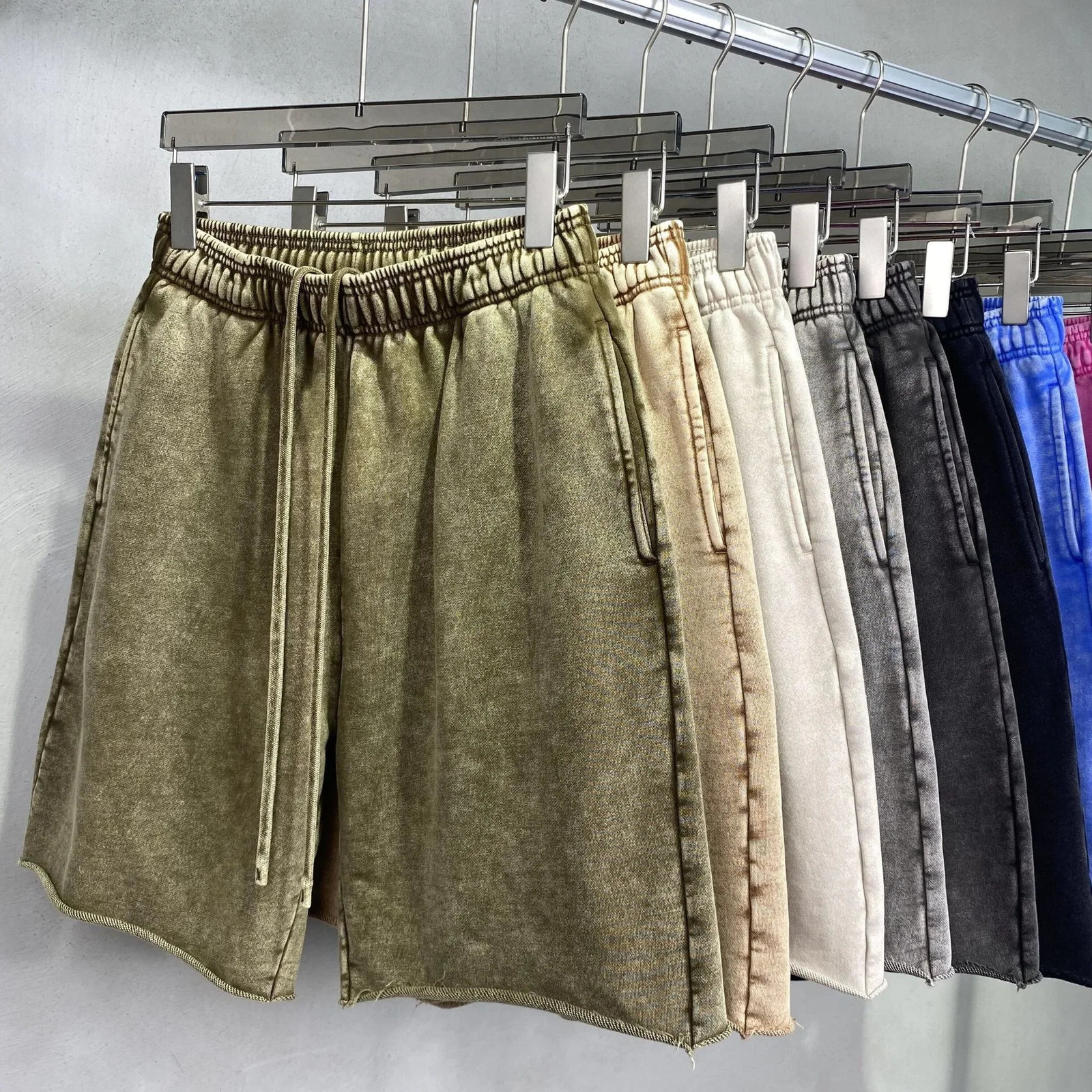 Vintage Washed Shorts For Men Casual Retro Women Baggy Pants Mens Clothing Summer Y2k Unisex Goth Streetwear Male Clothes 260306