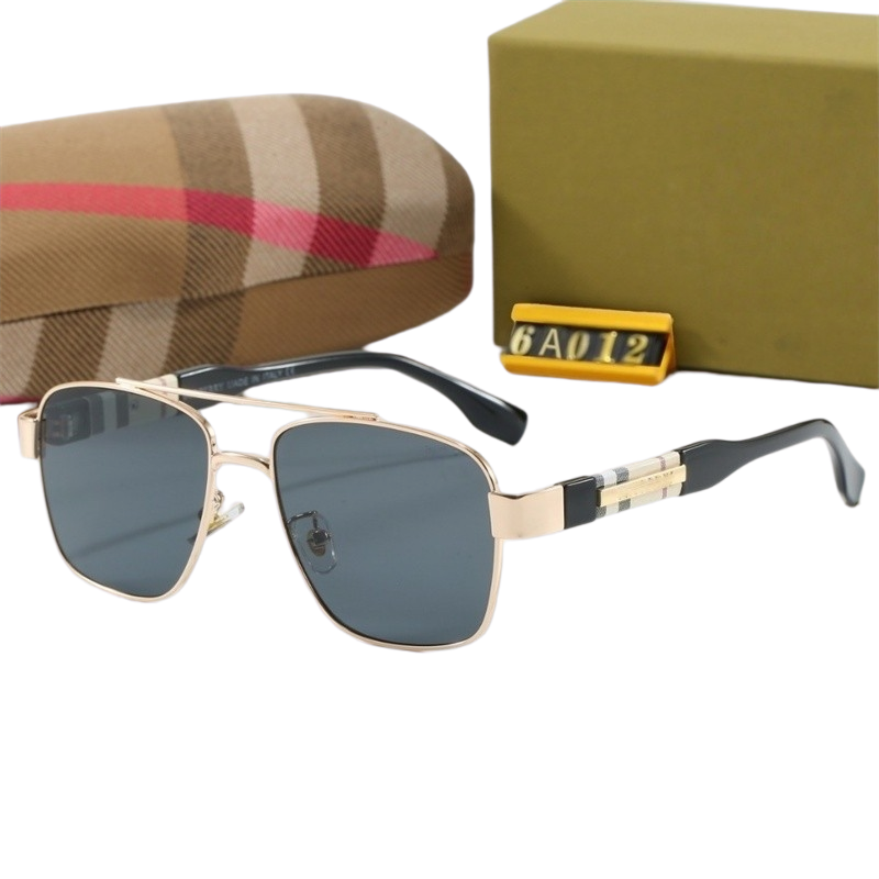 Luxury Plaid Accents Designer Sunglasses & Glasses for Women Men - Metal Frame Checkered Accents Multi-Color Lens UV400 Protection Retro Fashion Eyewear