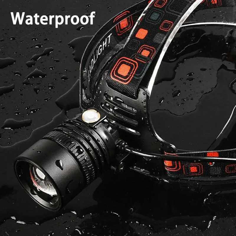 Powerful LED Headlamp Rechargeable Telescopic Zoomable Headlight Outdoor Waterproof Work Head Lamp High Lumen Head Torch H2603071