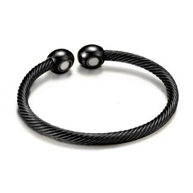 Luxury Brand Designer Jewelry Hot-Selling Open Magnetic Couple Bracelets European And American Metal Adjustable Jewelry Bracelets Threaded Jewelry Acc