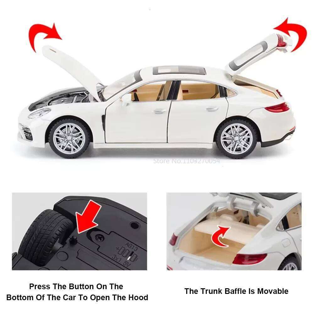 1:24 Alloy Panamera Cayenne S Diecast Miniature Models Toys Car Ornament Sound Light Pull Back Vehices Fashion Decorations Gifts Z260306