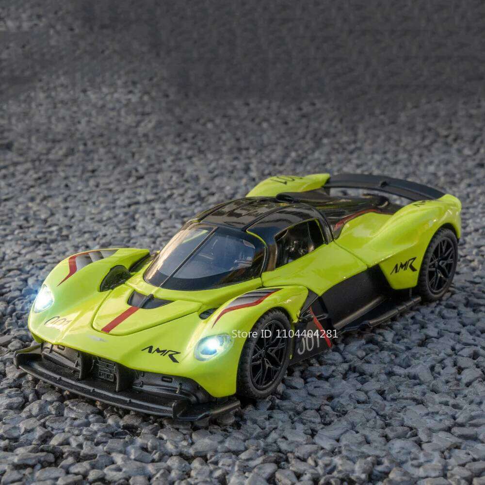 1:32 Valkyrie Vulcan Alloy Sports Model Toy Diecast Metal Door Opened Sound Light Pull Back Miniature Car Boy Christmas Gift Z260306