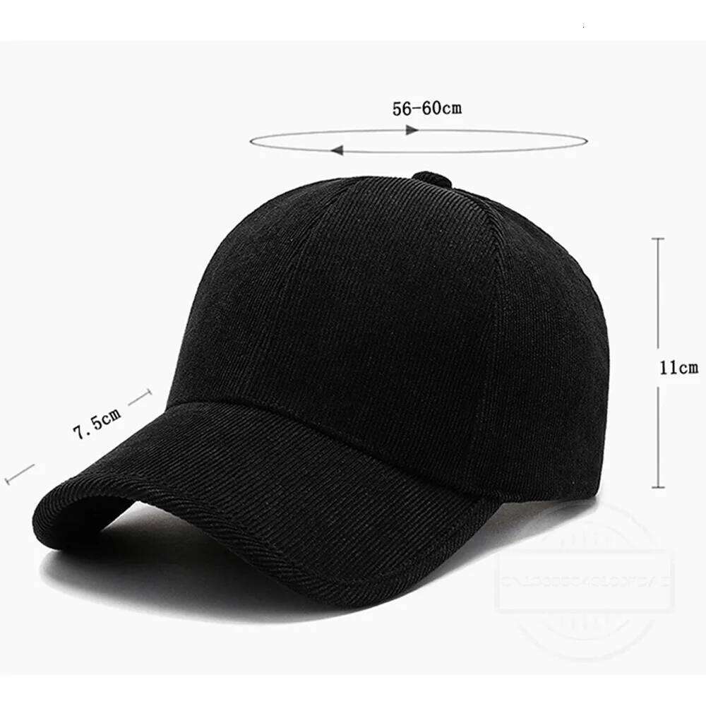 Trendy ArmyGreen Winter Baseball Caps For Men Luxury Women Corduroy Cap Snapback Hip Hop Trucker Hats Casquette Homme Y260304