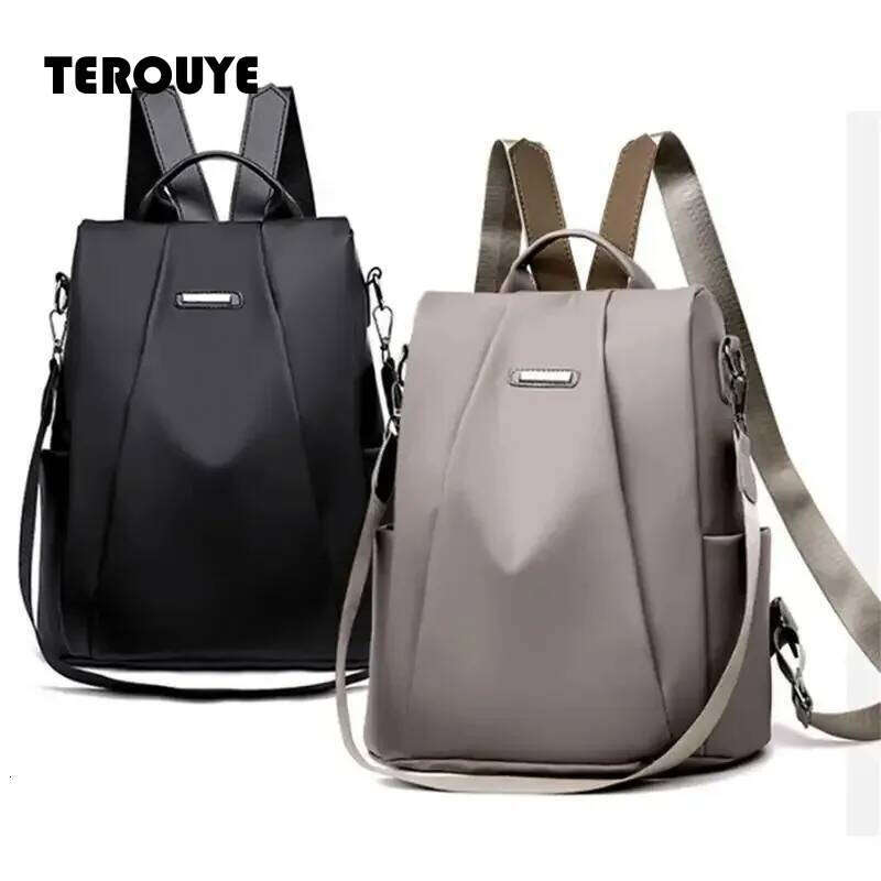 New Women's Fashionable Multifunctional Solid Color Backpack Detachable Casual Portable Shoulder Strap TEROUYE