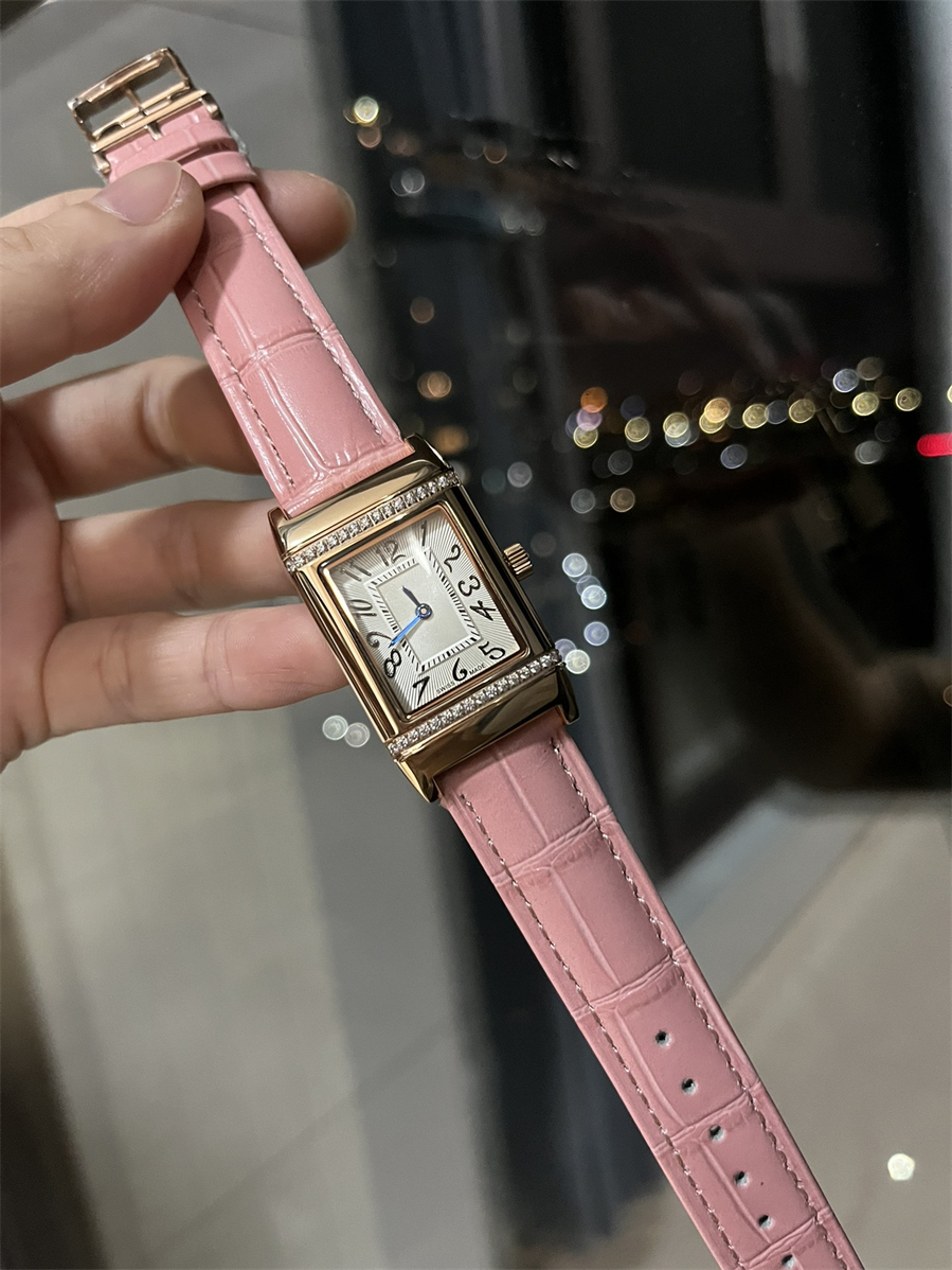 Mens women JAEGERity REVERSOity 1931 thin Flip Watches quartz Automatic Movement Watch womens men Diamond encrusted Wristwatches waterproof montre de luxe #3676