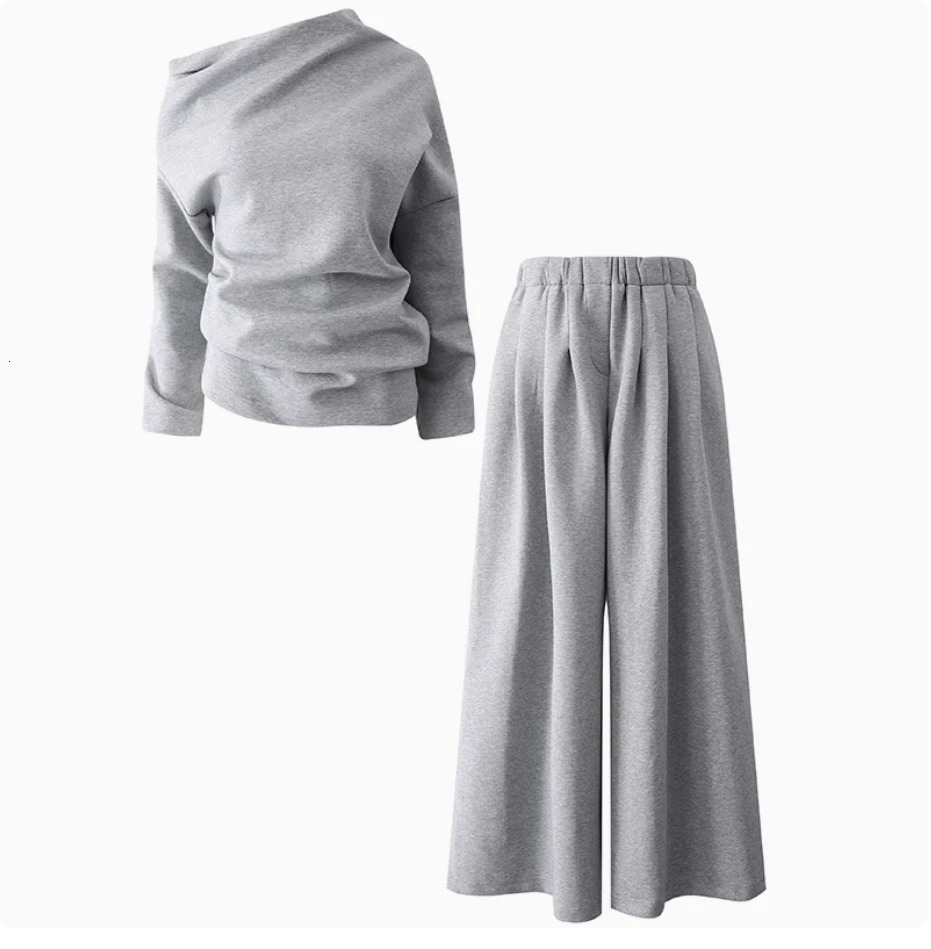 SuperAen Womens Clothing Summer Beautiful Loose Shirt Straight Wideleg Pants Twopiece Set 260306