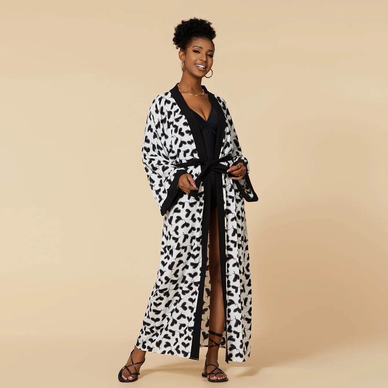 2026 Women Swimsuit Beach Cover Up dress Sleeve Kaftan Tunic Long Pareos Bikinis ups Summer Robe Plage Beachwear 260228