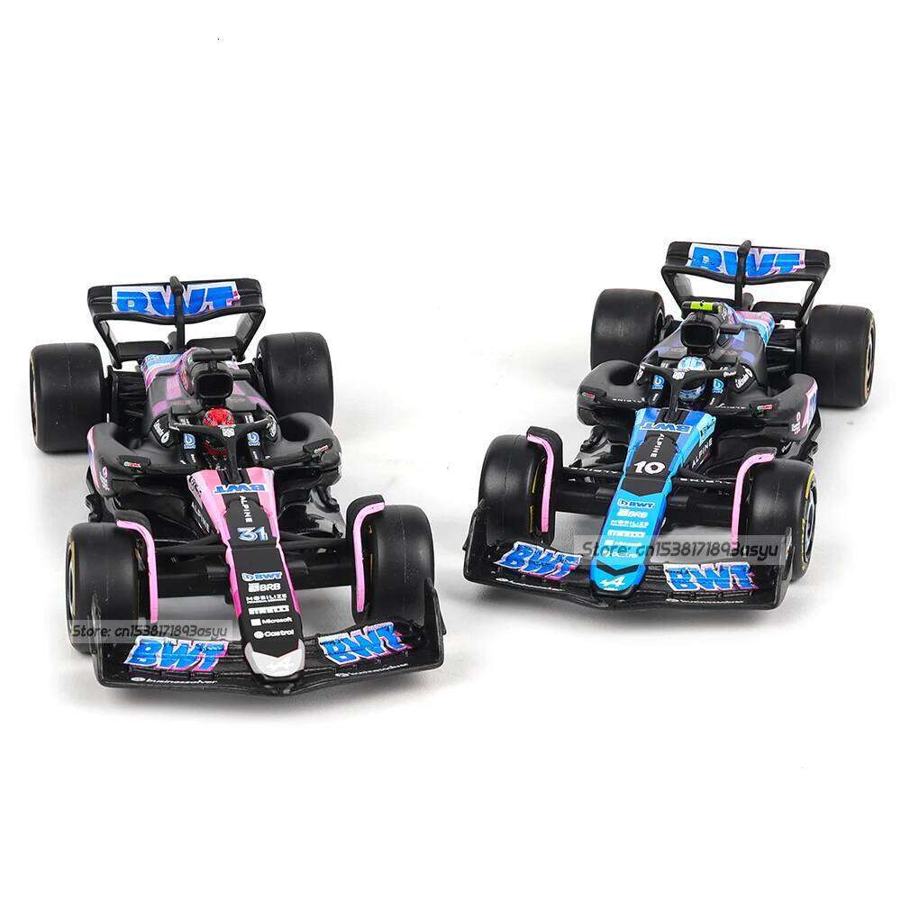 Bburago 1:43 Alpine F1 Team 2024 A524 10# Pierre Gasly 31# Esteban Ocon alloy car model toy series collection gift Die cast Z260306