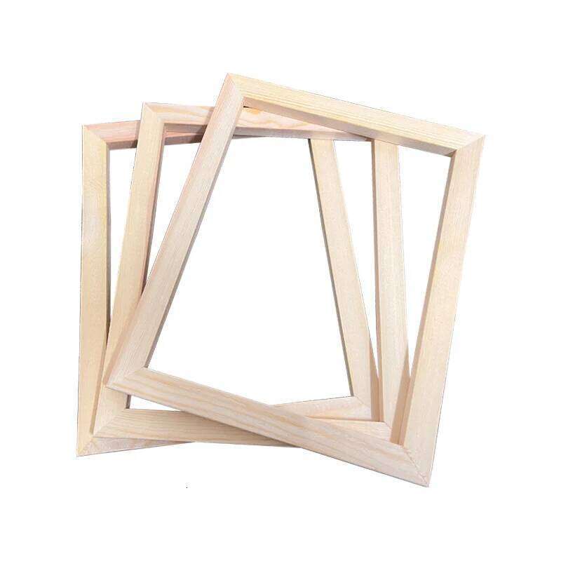 3pcs Natural Wood Pictures A4 30x40 Canvas Diamond Painting Picture and Poster Frame Pine Home Wall Decor H260306