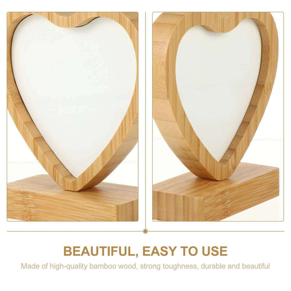 1Pcs Heart Shaped Photo Frame Decorative Art Display Stand for Desktop Home Office Birthday Anniversary Gift Unique Multipurpose H260306