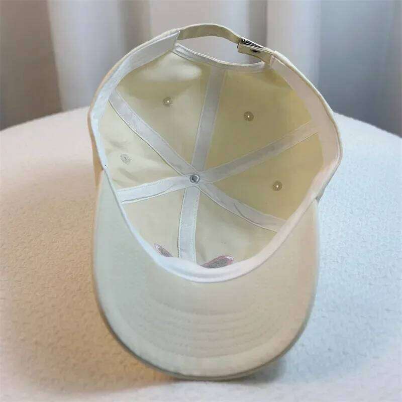 Bows Embroidered Women Baseball Girls High Ponytail Hat Adjustable Half-Hollow Top Children's Peaked Cap Summer Visor Caps Y260304