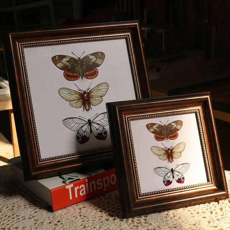 Vintage Frames,Home Decor,Good Looking Albums,Unforgettable Gifts,American Style Retro Square Photo Frames,Multiple Sizes H260306