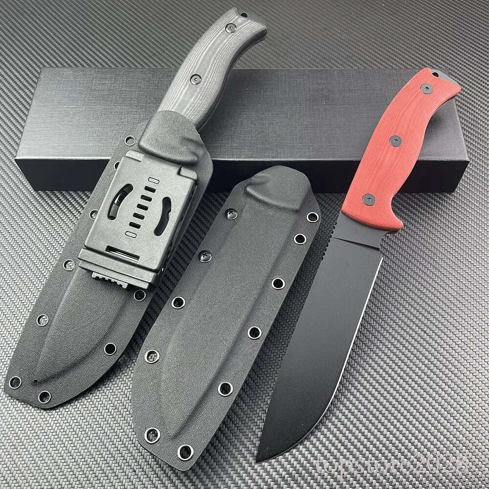 A7461 Survival Straight Knife 8Cr14Mov Titanium pocket knife Coating Drop Point Full Tang G10 hunting knife Handle Outdoor Camping Hiking Tactical Fix