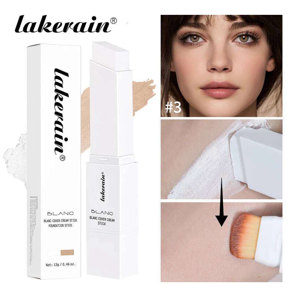 Color Changing Foundation Detachable Brush Blanc Cover Cream Stick High Coverage Smoothly Blending Base Makeup 26L0306